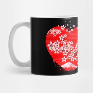 Cherry Blossom Heart Mug